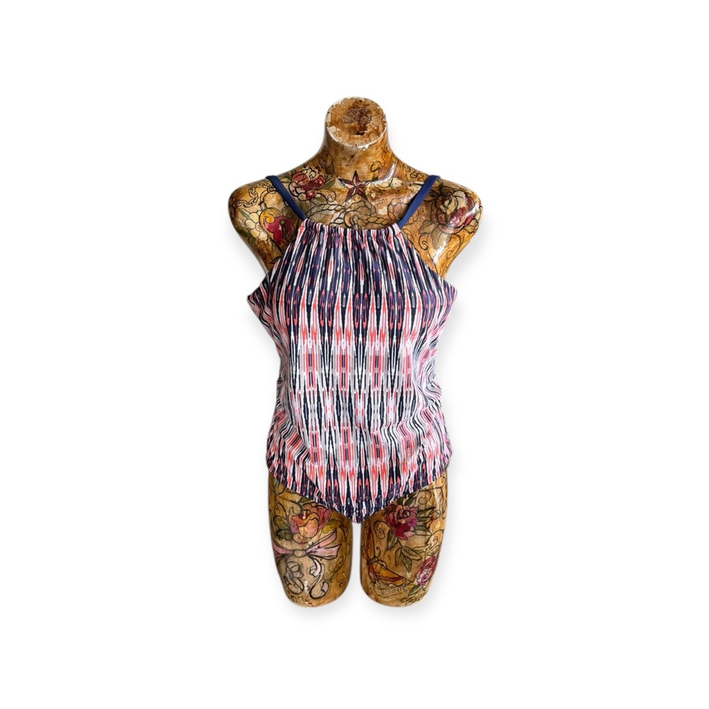 Jones NY Stylish swimsuit swim wear summer Sz 12 Multicolor Striped Swimsuit